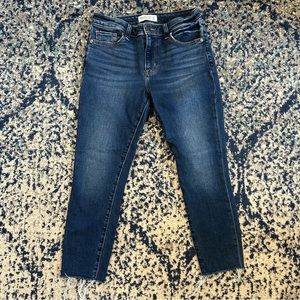 Abercrombie & Fitch Raw Hem Mid-Rise Skinny Jean